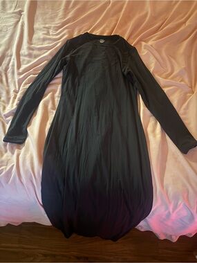 fits everybody corset long sleeve dress Black Long Sleeve Flared Corset Dress